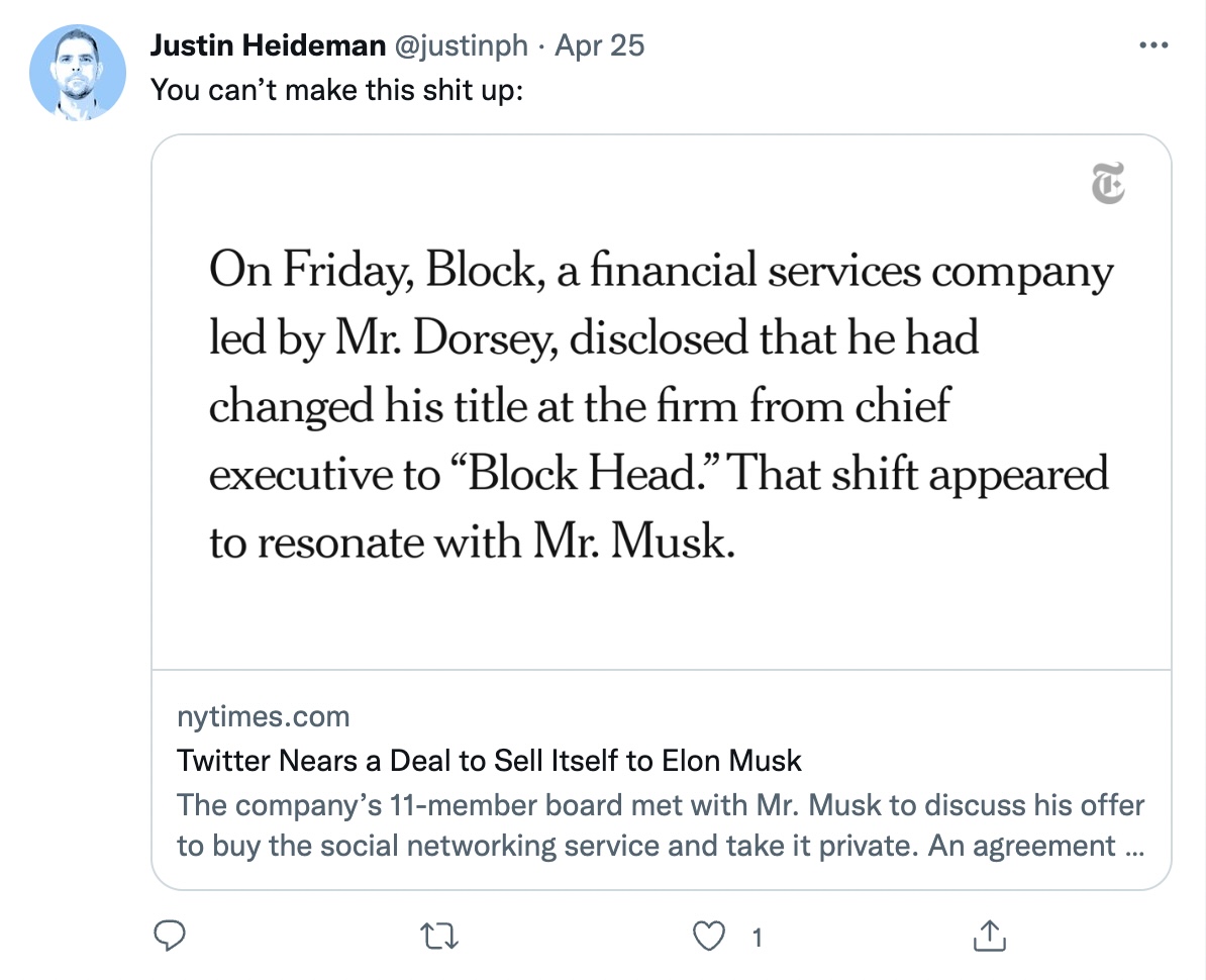 screenshot of tweet with quote from article